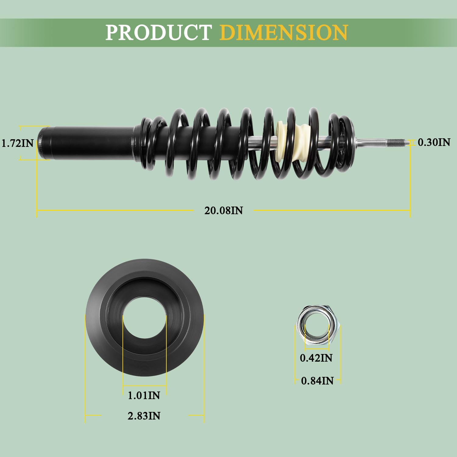 Amazon.com: VGB10544 Shock Absorber Front Suspension Kit Fit for