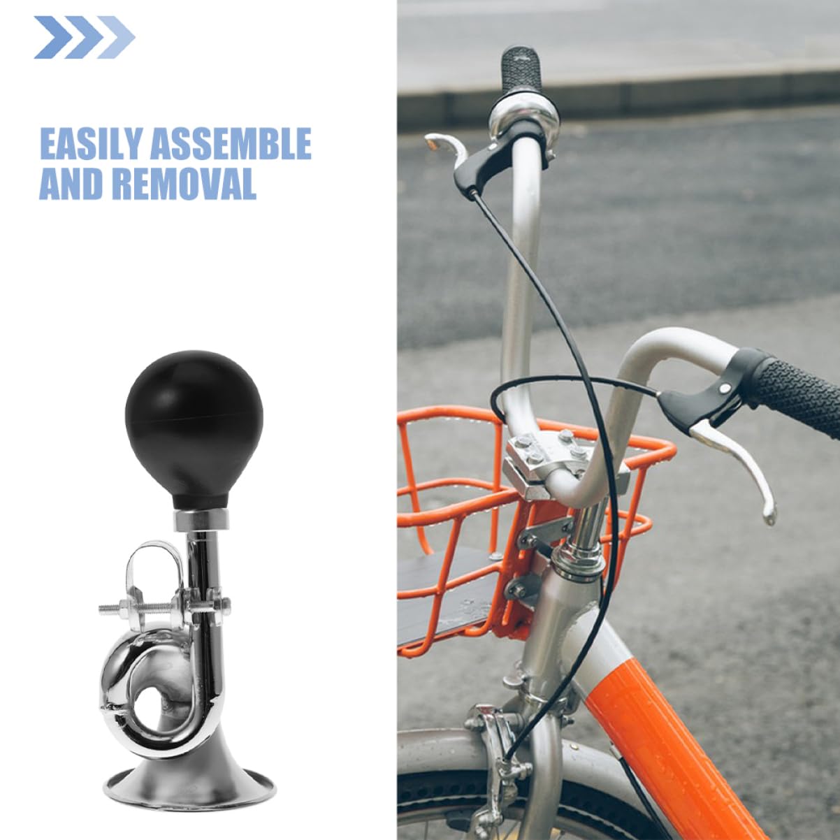 GAROZATION 3Pcs Loud Bike Horn High Decibel Portable Horn for Bicycles Easy Installation Handlebar Accessory Enhances Safety for Adults Riding Traffic