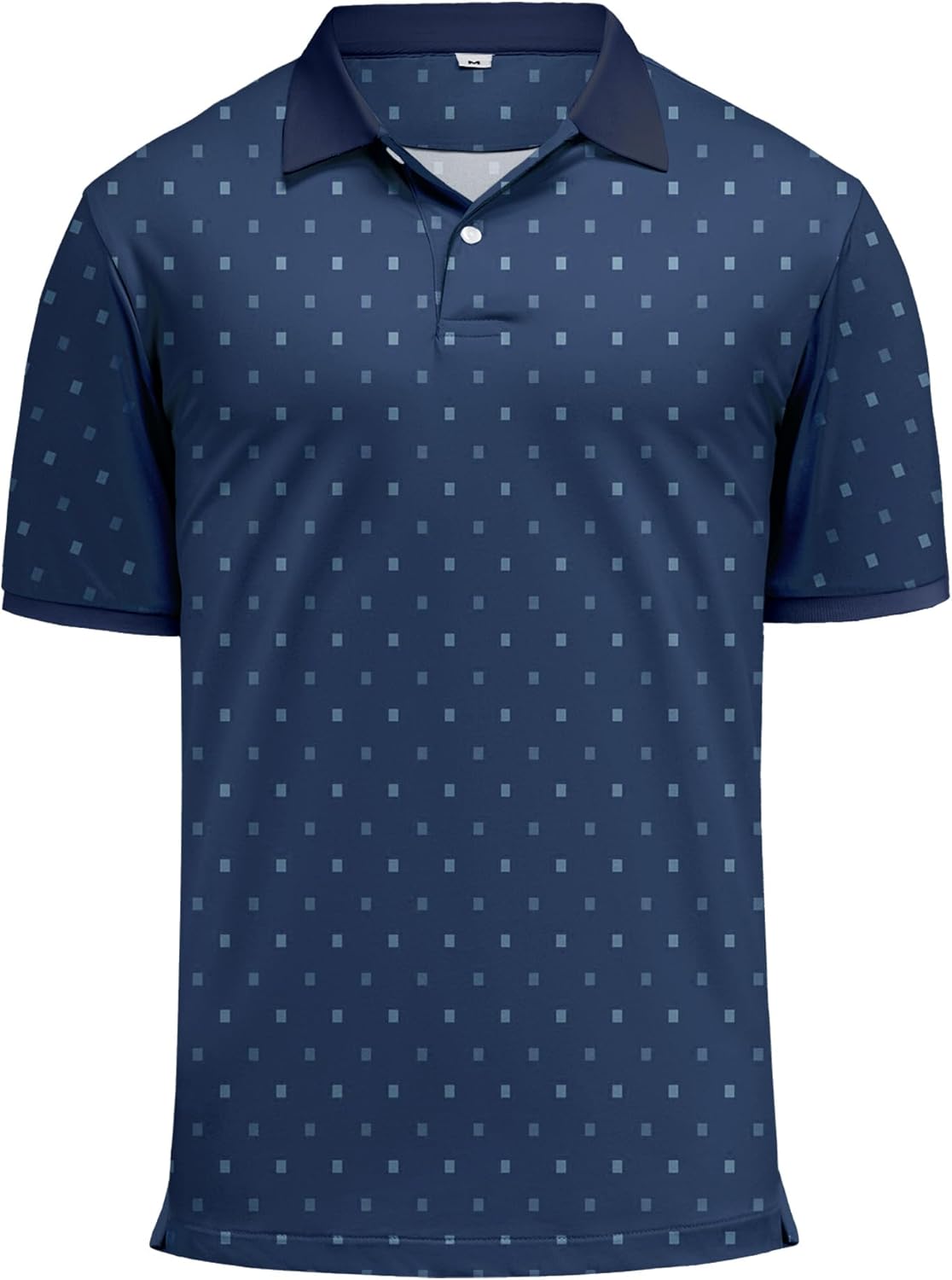 KUYIGO Mens Golf Polo Shirt Quick Dry Breathable Moisture Wicking UPF 40+ Printed Short Sleeve Performance Shirt