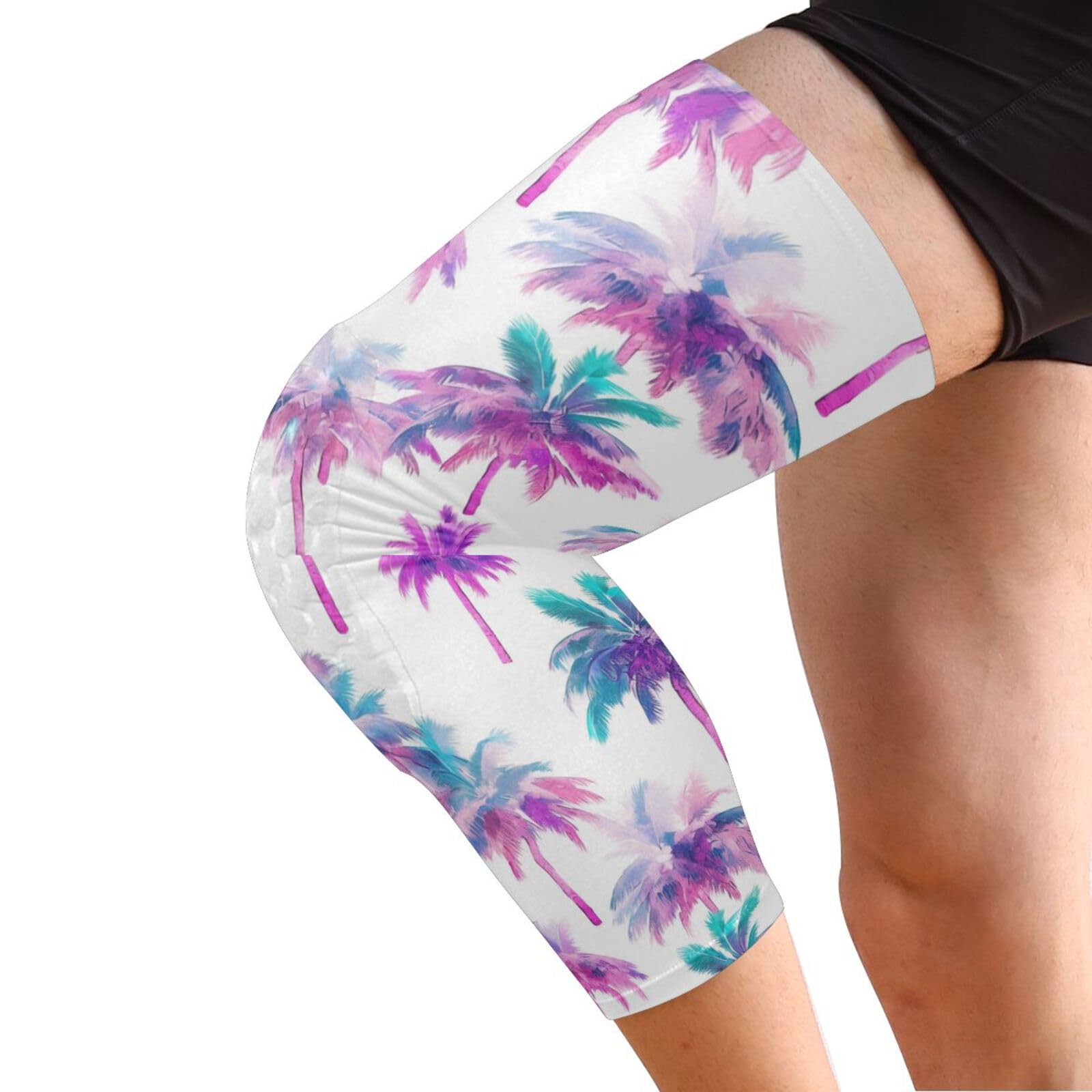 JUNZAN Tropical Watercolour Basketball Knee Pads for Youth Kids Wrestling Knee Pads with Sleeves Sport Kneepads for Volleyball Football