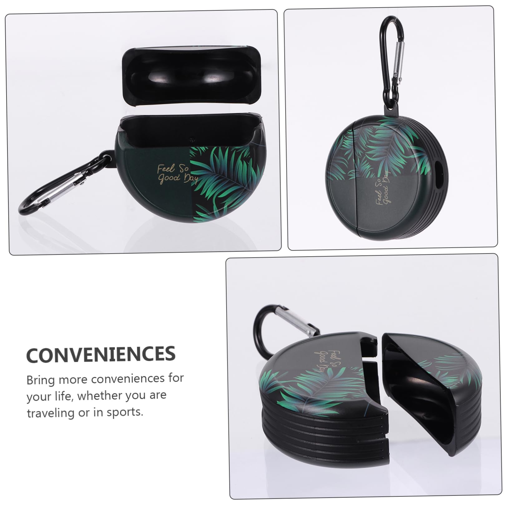 Angoily 3 Piezas Estuche De Silicona Funda para Auriculares Sencilla Cubierta Protectora para Puntas De Auriculares De Silicona Carcasa De Auriculares Caso TPU Anti-rasguños Inalámbrico