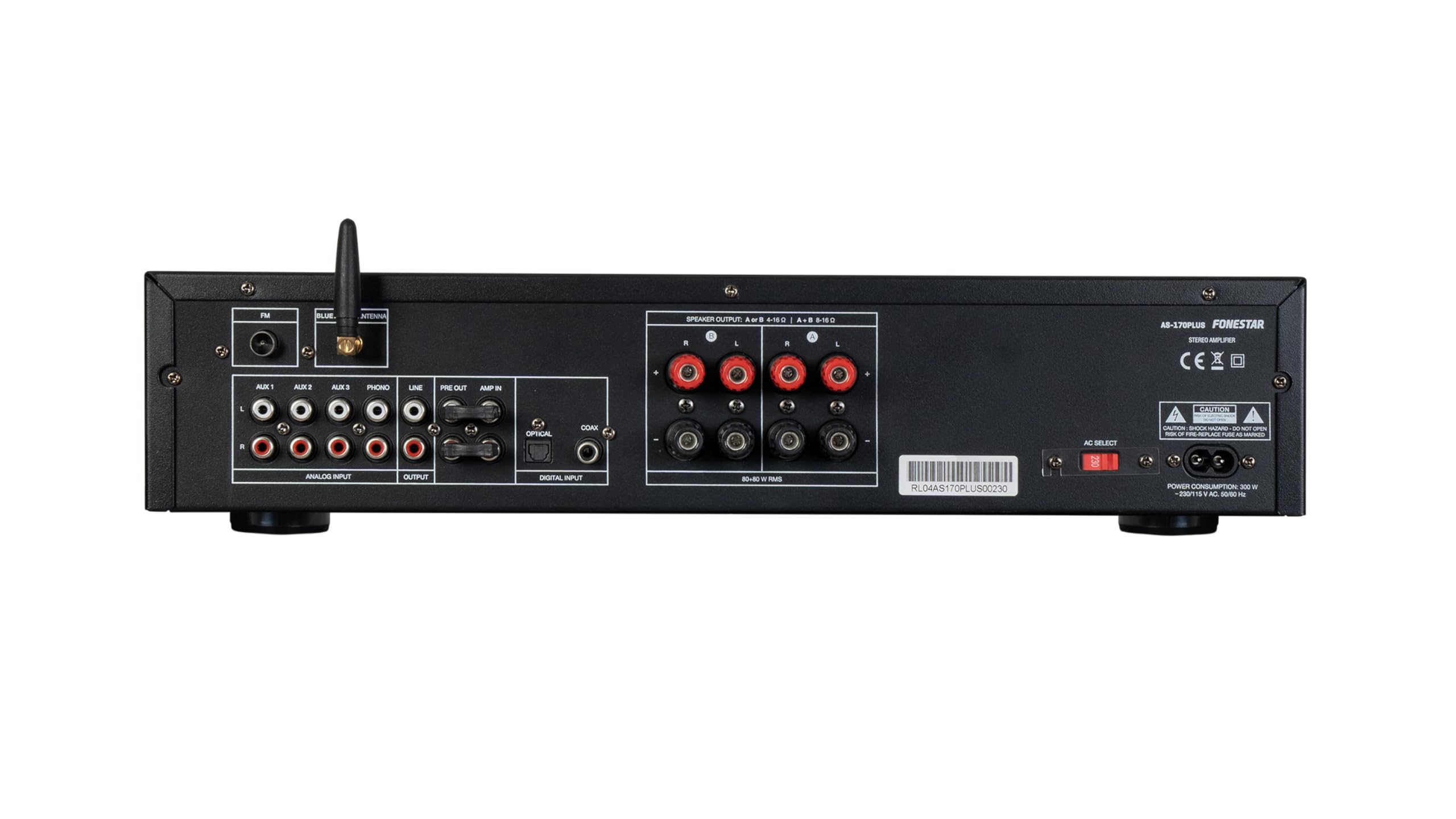 Amplificador Estéreo Bluetooth®/USB/FM