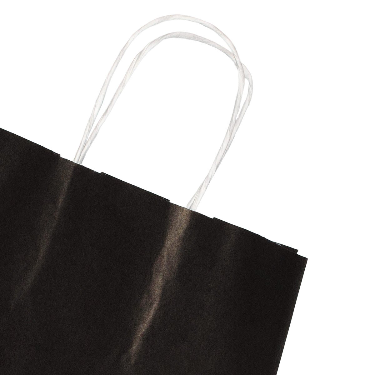 Papiertüten schwarz mit Kordel-Henkel I 300 Stk. 22+10x28cm I Papiertragetasche für Einzelhandel, Weihnachten, Mitbringsel, TO-GO I Geschenktüten aus Kraftpapier I HUTNER