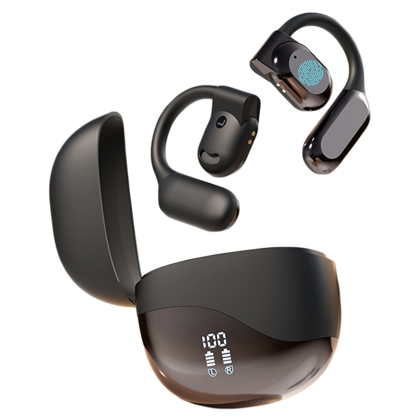 AI Translator Earbuds Real-Time – 3-in-1 Language Translation Earbuds with 144 Languages HD Sound Long Battery Life, Bluetooth OWS Compatible with iOS