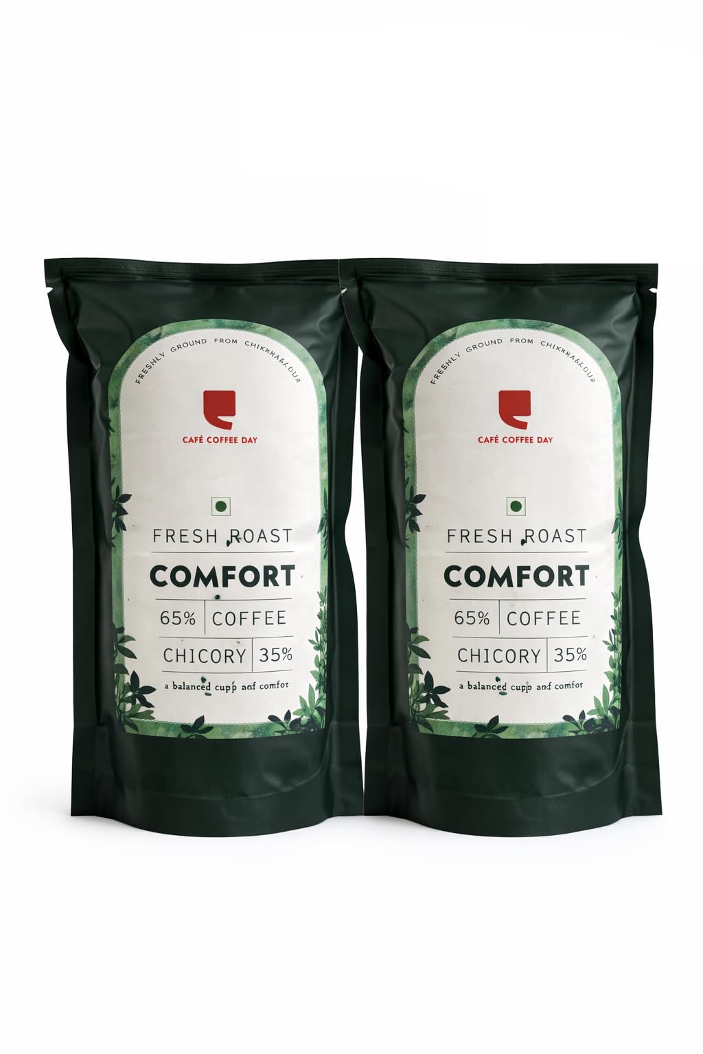 Cafe Coffee Day Comfort 200 Gm Each (Pack Of 2) | Filter Coffee Powder | 65% Coffee & 35% Chicory, Medium To Dark Roast | Freshly Roasted Ground Coffee Powder From Chikmagalur Estates, Bag
