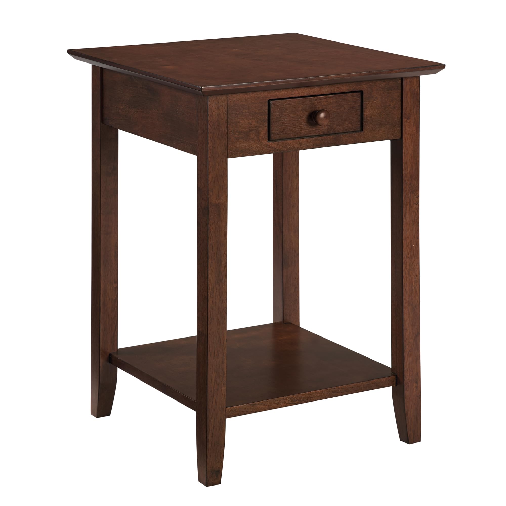 Convenience Concepts American Heritage End Table with Drawer and Shelf, Espresso