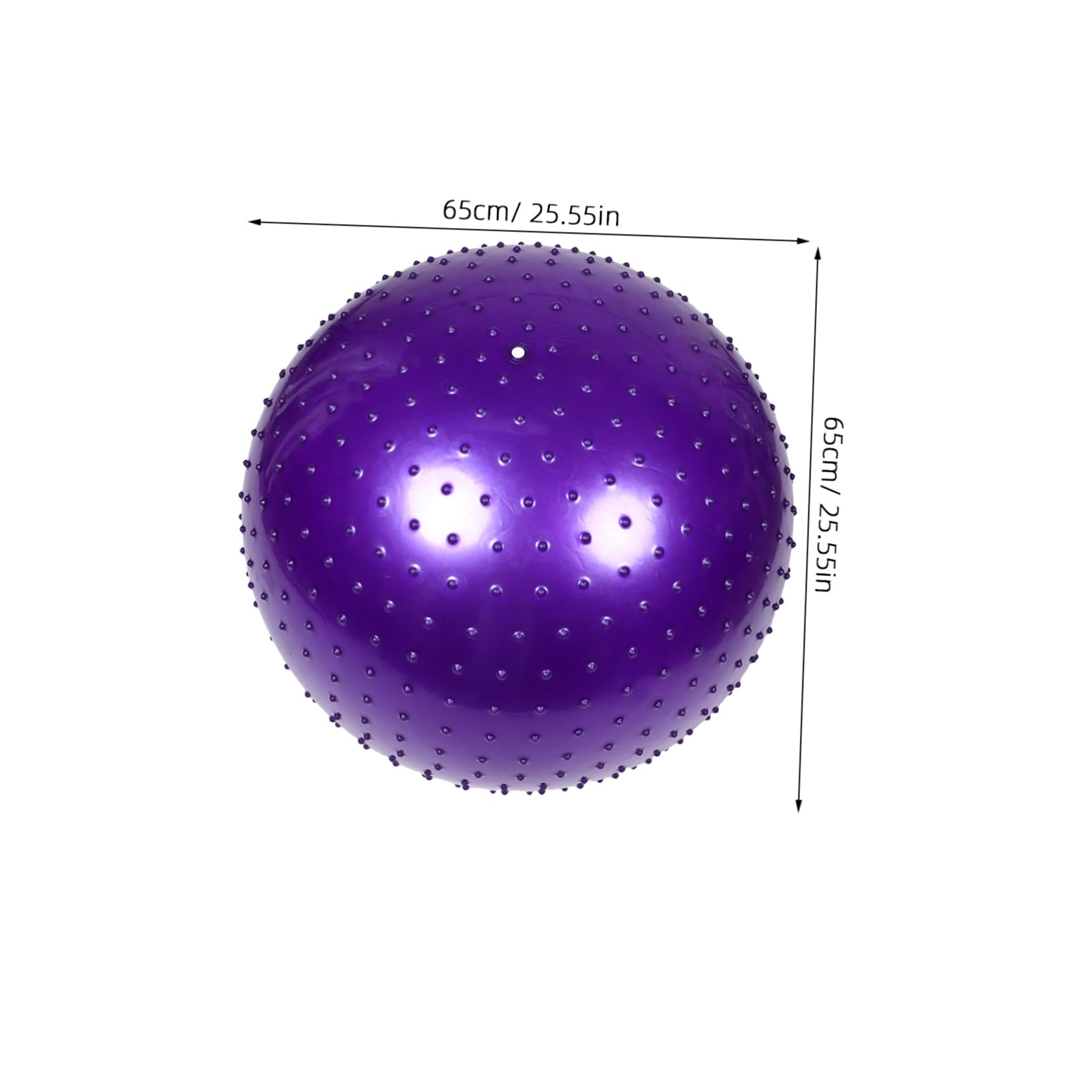 ibasenice Pelota de Yoga Púas Antiexplosión 65 Cm, 900 G, Material Antideslizante, Pelota de Masaje Sensorial para Entrenamiento Táctil y Estabilidad, Adecuado para Niños y Adultos