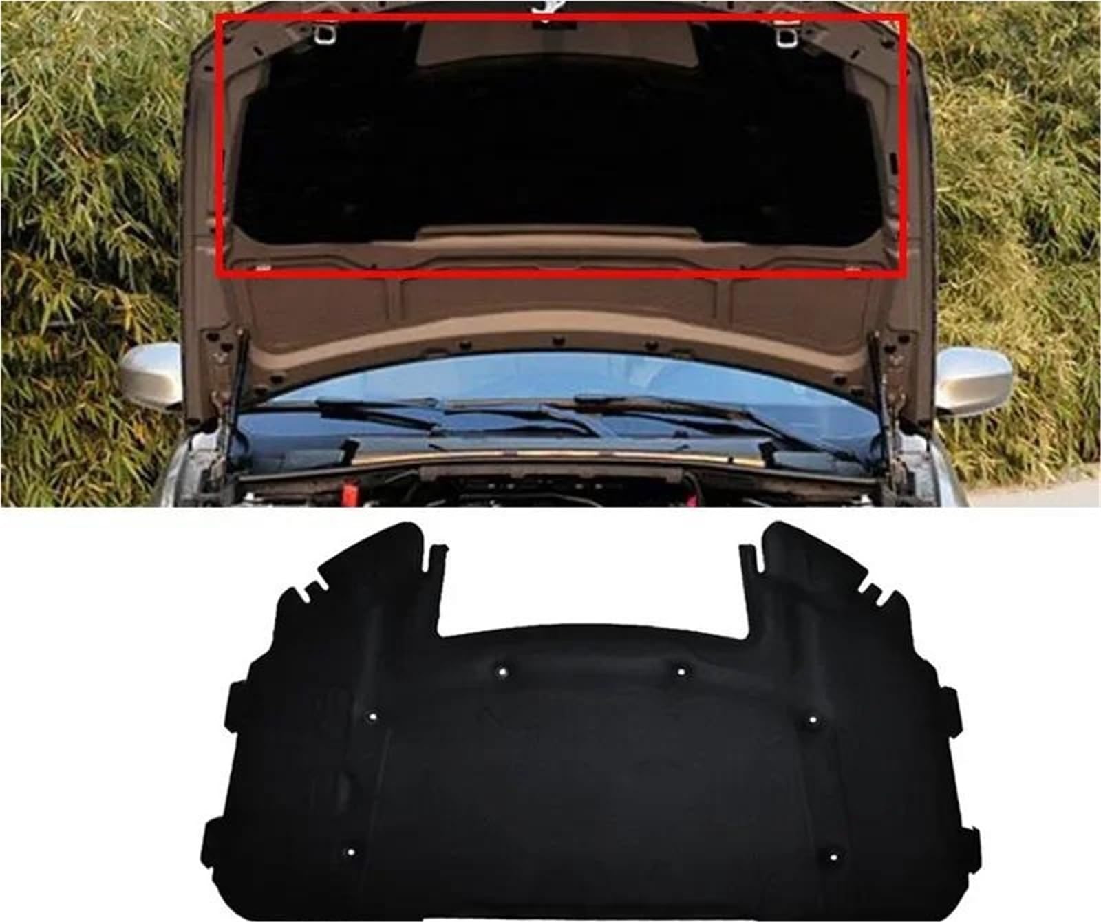 Tappetino isolante cotone Tappetino isolante termico insonorizzante per cofano motore auto, in cotone Per BMW E90 E91 E92 E93 323i 325i