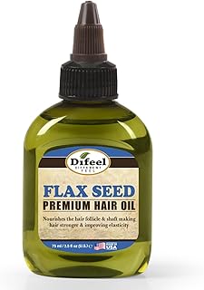 Difeel Premium Natural Hair Oil - Flax Seed Hair Oil 2.5 oz. - Strengthening & Moisturizing Hair Oil Treatment