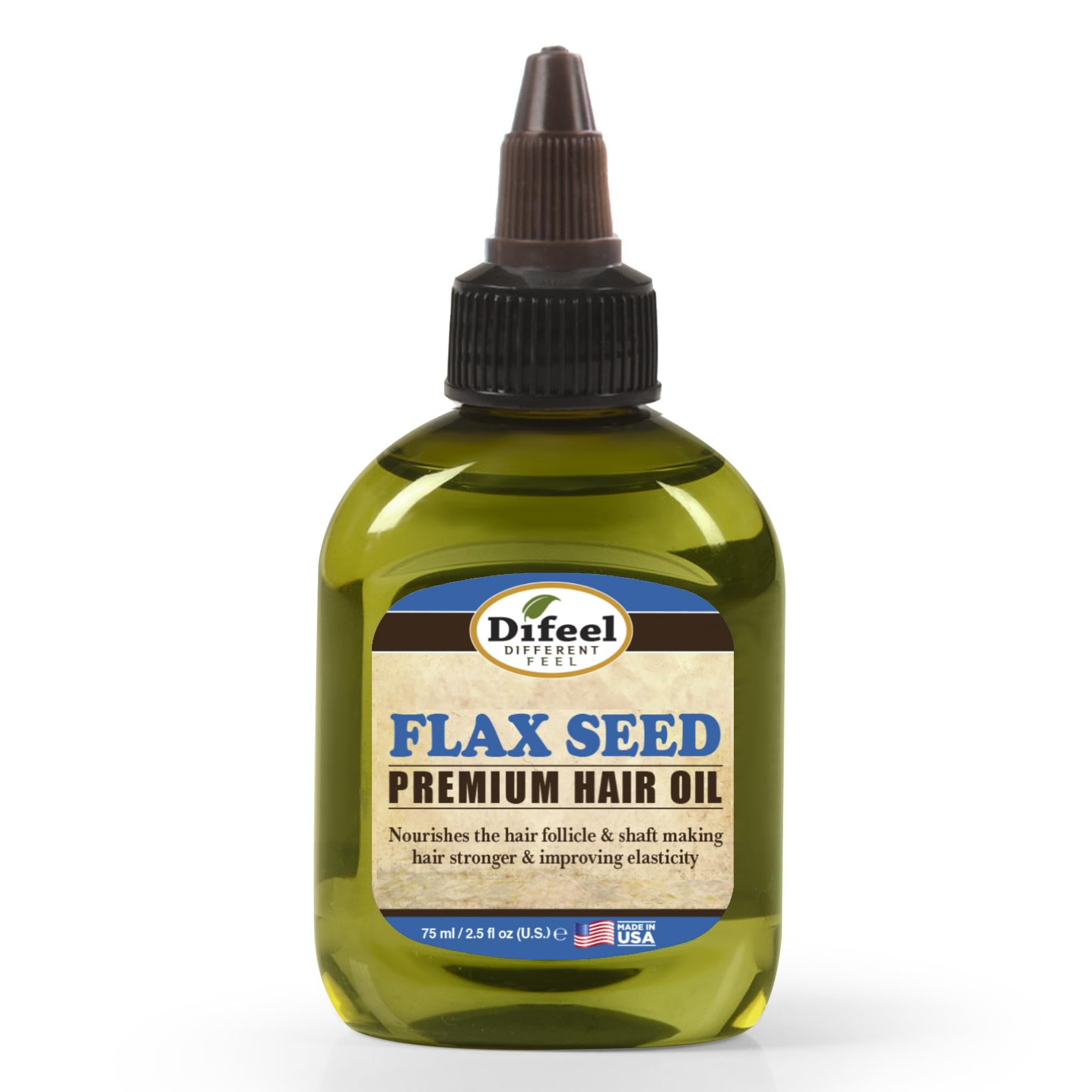 Premium Natural Hair Oil - Flax Seed Hair Oil 75 ml - Strengthening & Moisturizing Hair Oil Treatment