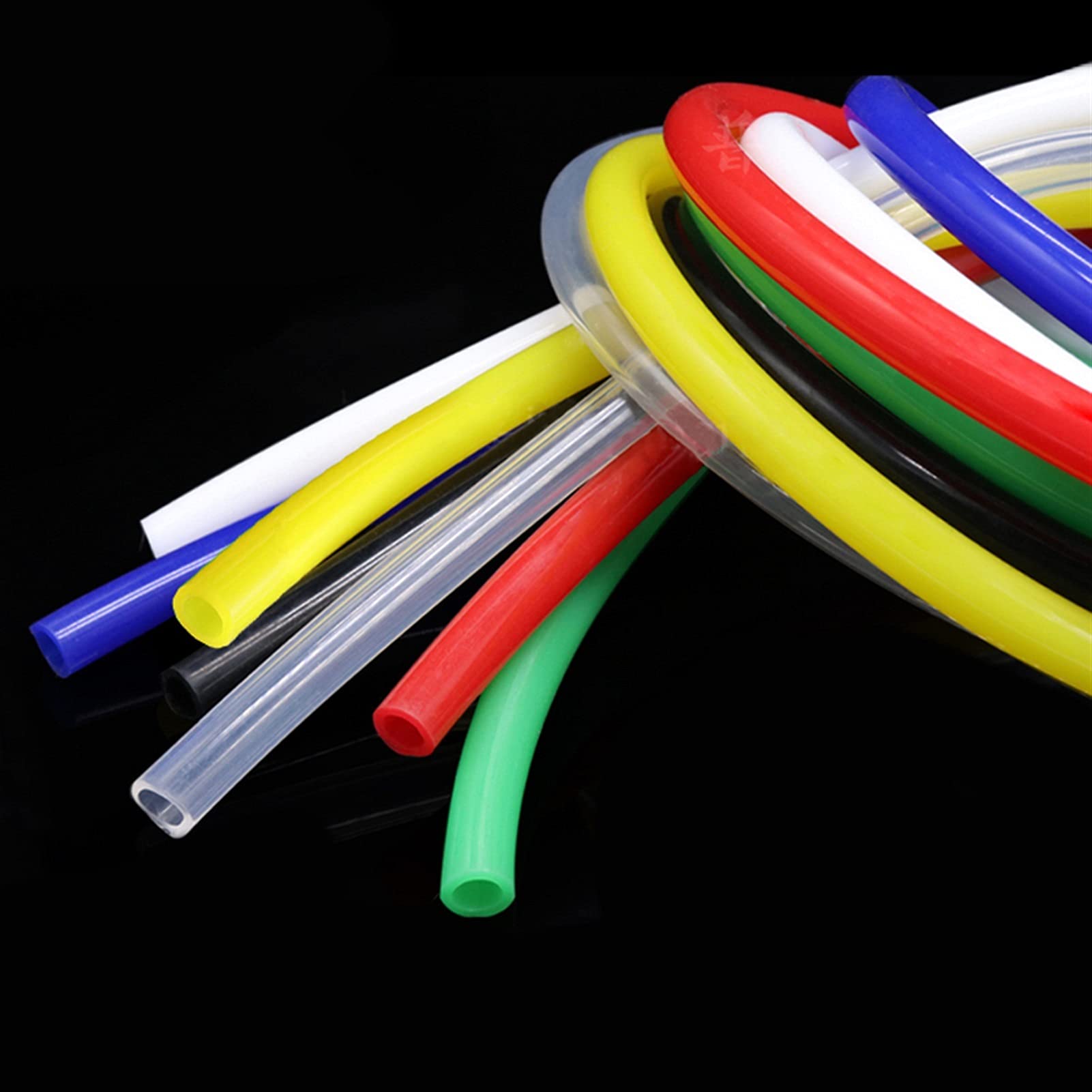 PVC Clear Hose Vinyl Tubing, Silicone Hose High Temperature Flexible Tube 1 Meter Multicolor Multiple Sizes(Blu,ID 7mm x OD 9mm)