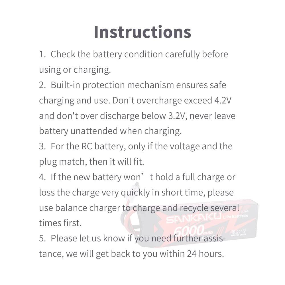 SANKAKU 6000mAh Batterie Lipo 11,1V 130C 3S Lipo avec Prise Deans T pour RC Buggy Véhicules Voiture Camion Réservoir Bateau Hobby 2 pièces