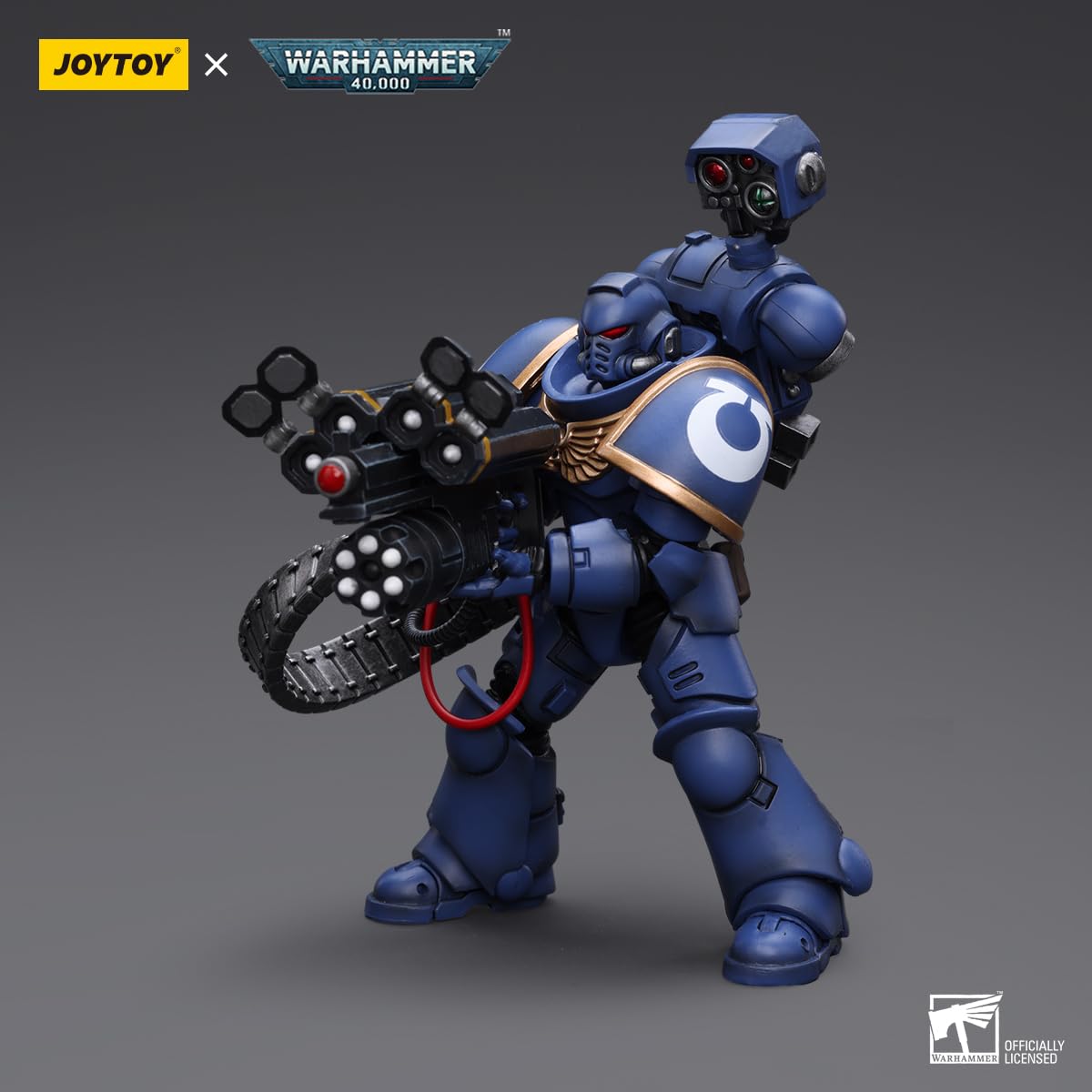 JOYTOY Warhammer figurka akcji, ultramaryna, spustoszenie morskie z wyrzutnią kasztelana (Superfrag 12 cm, zestawy kolekcjonerskich figurek akcji