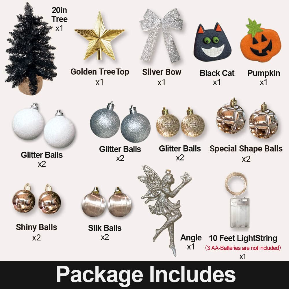 Amazon｜ハロウィンツリー ミニハロウィンブラックツリー LED