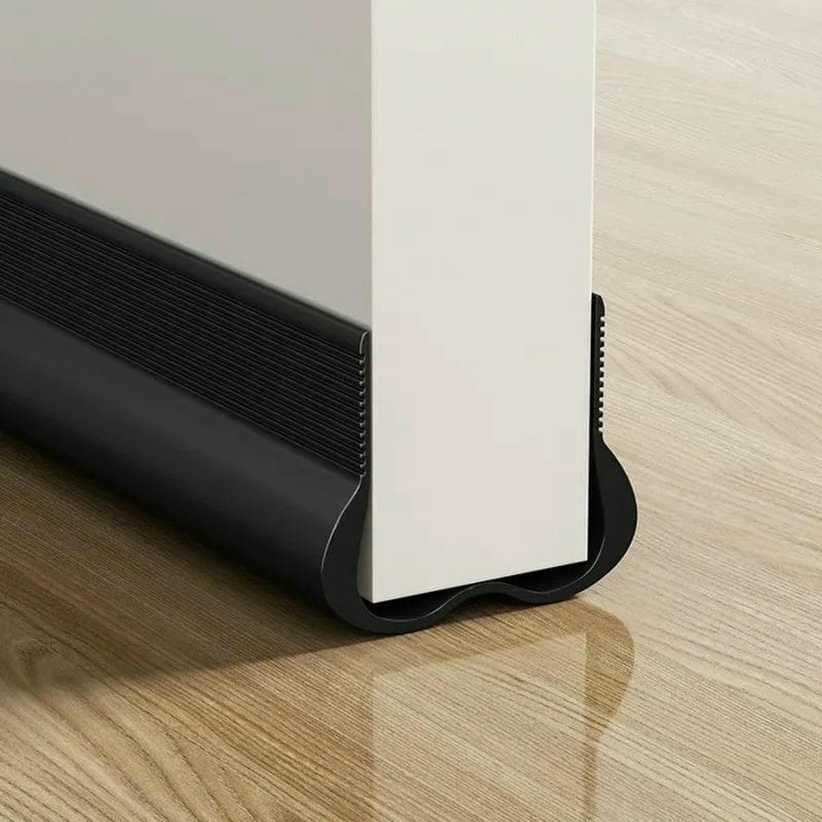 Yfshc Black Flexible Door Bottom Sealing Strip Under Door Draft Stopper Sealing Strip Oundproof Gasket Weatherstrip Window Draft Guard