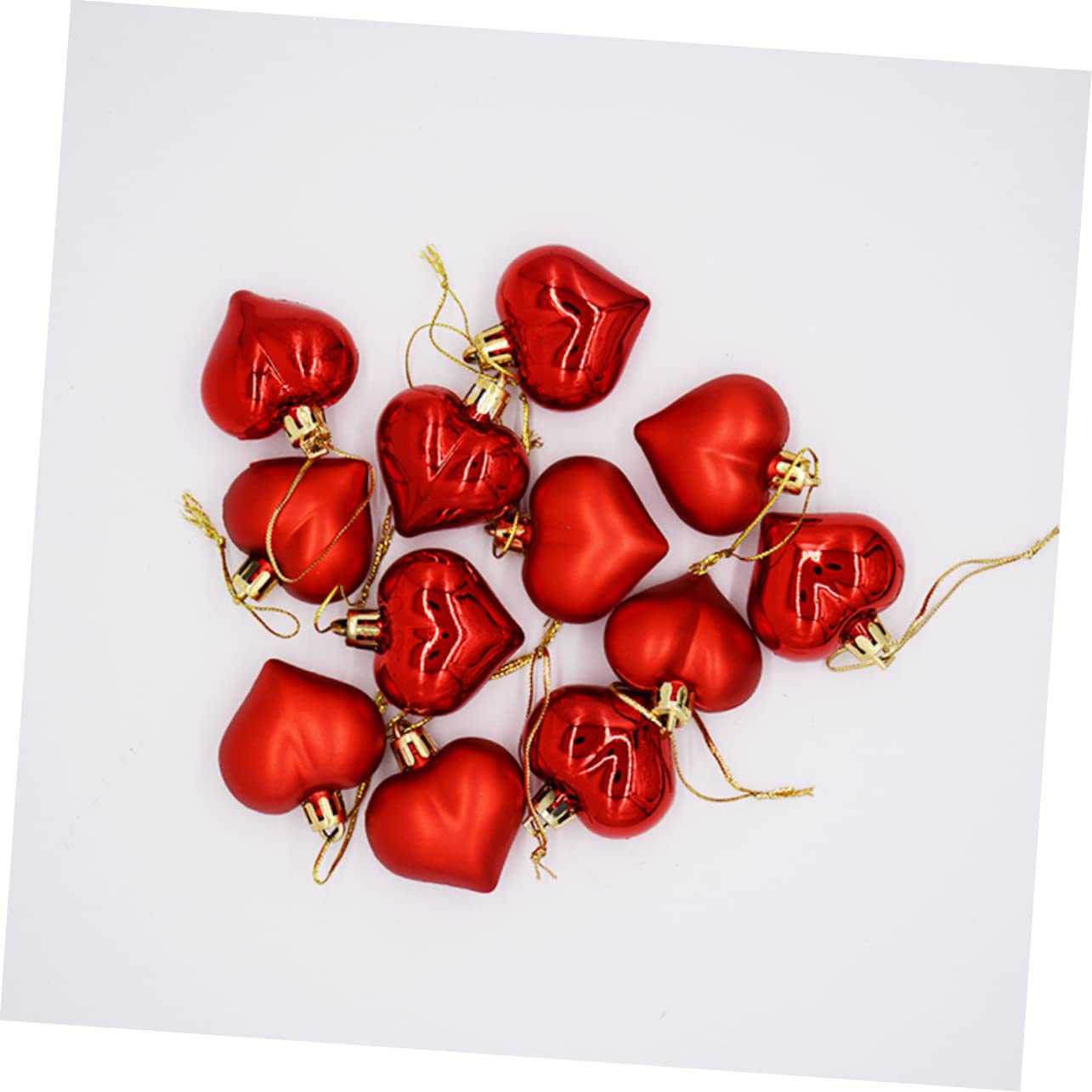 Ciieeo 8 Cajas De Navidad Adornos Colgantes De Corazón para Árbol De Navidad Bola De Navidad para Manualidades DIY Colgante Decorativo Decoraciones para Árboles De Navidad Guirnalda
