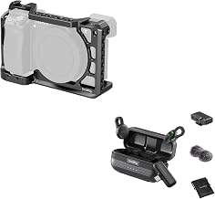 SmallRig A6400 A6100 Cage + Wireless Mic S70: 2 TX + 2 RX