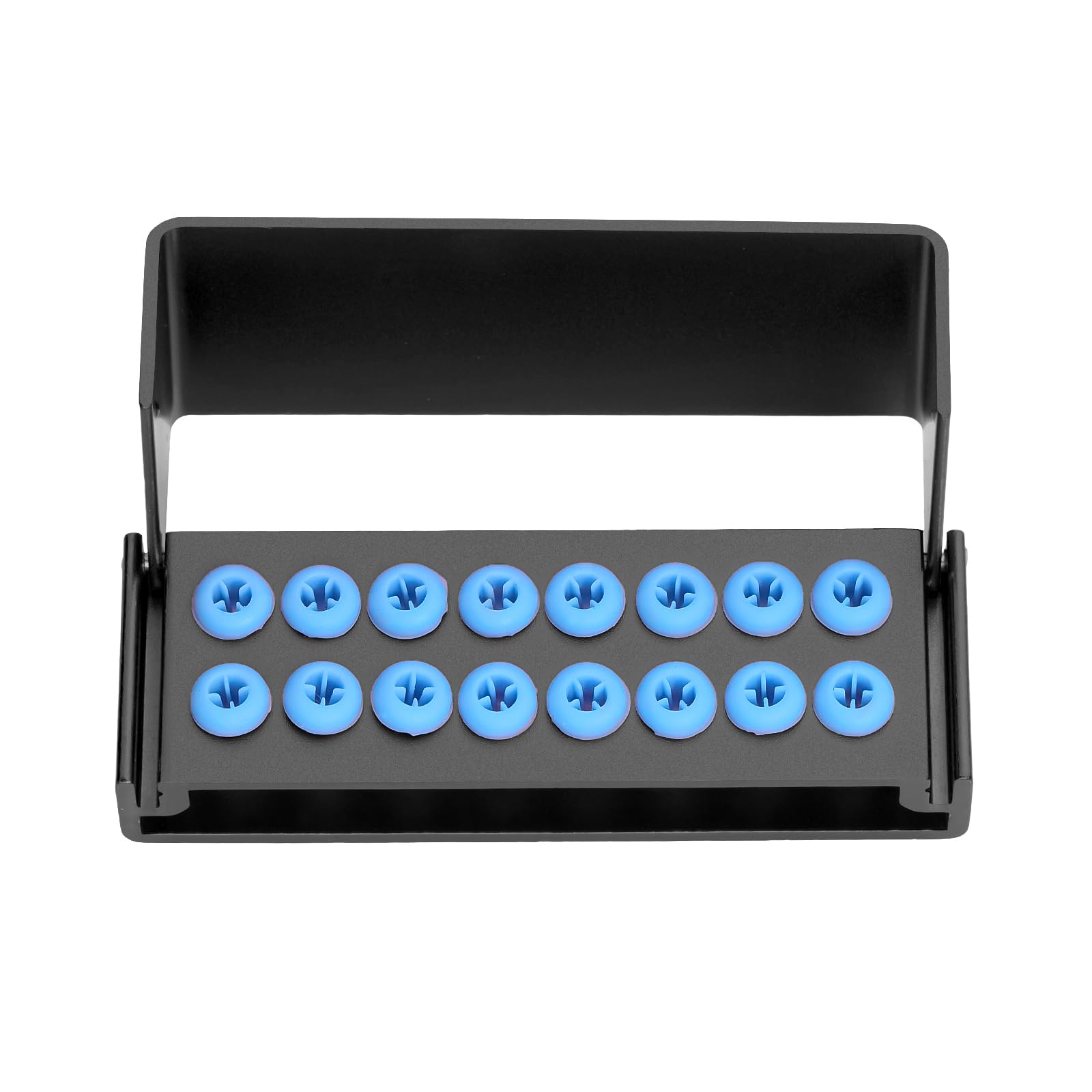 EustomA Burs Holder Block Case for 16 Holes High Temperature Sterilizable Autoclavable Burs Holder Box 3pcs/set (Black)