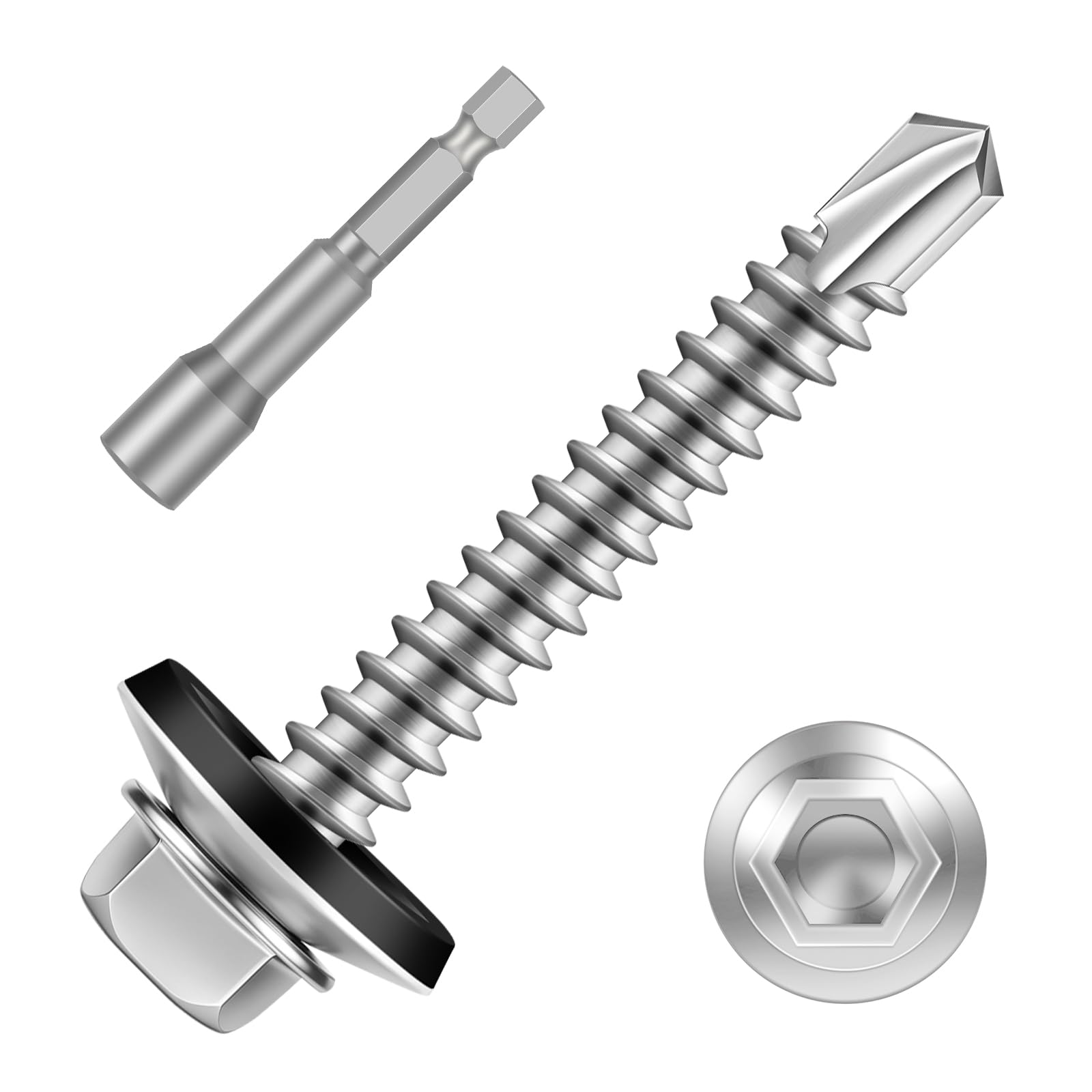 Zinc Plated Roofing Screws - 100 PCS -10