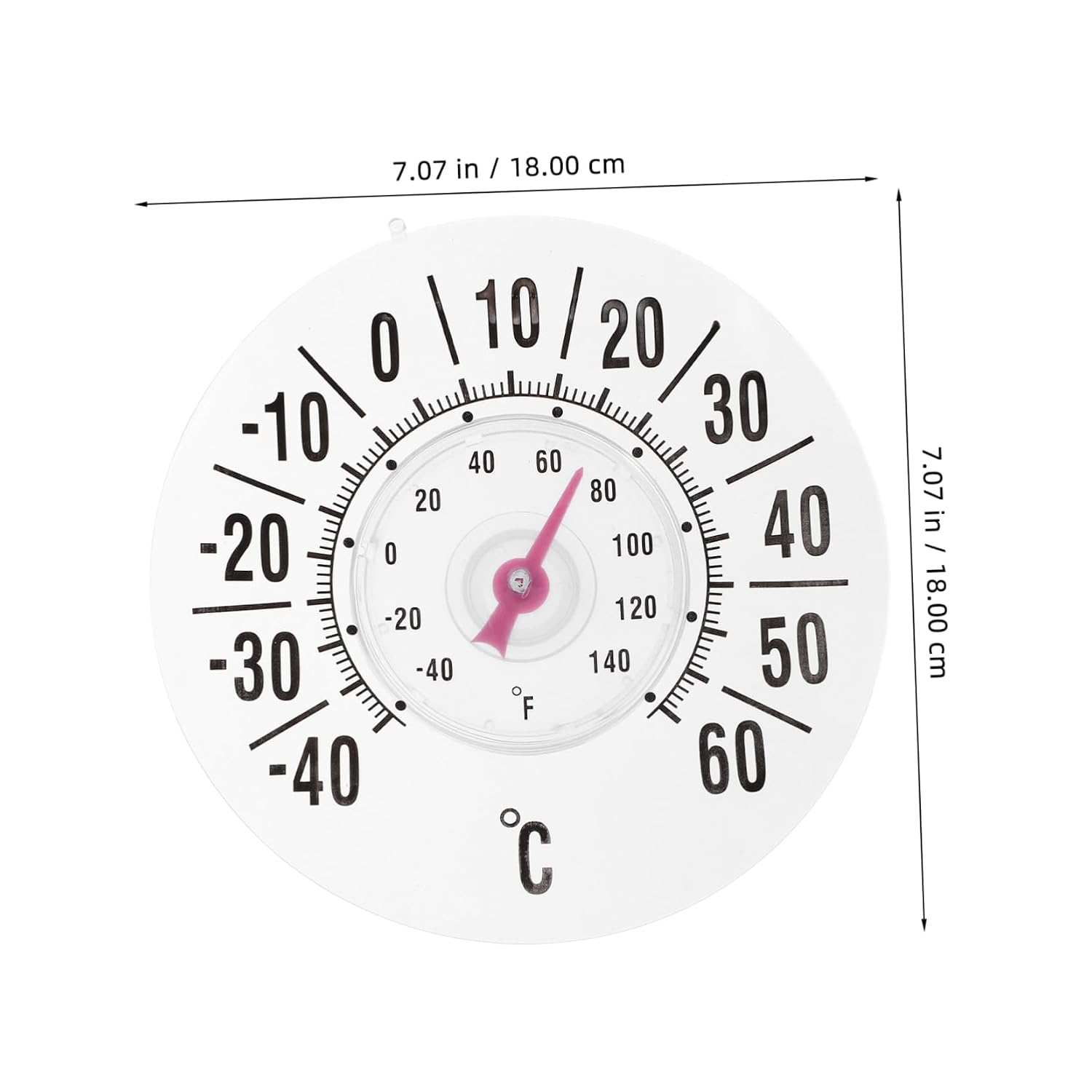 High Precision Suction Cup Window Thermometer for Home and School