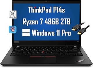 Lenovo ThinkPad P14s Gen 2 14" FHD Touchscreen (AMD 8-core Ryzen 7 Pro 5850U (Beat i7-1165G7), 48GB RAM, 2TB PCIe SSD) Mobile Workstation Laptop, Fingerprint, Wi-Fi 6, Webcam, IST HDMI, Win 11 Pro