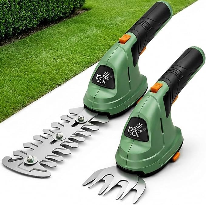 Pelle & Sol Hedge Trimmer Cordless 2in1 Grass Shear & Hedge Cutter 7.2V 1500mAh Battery USB Charging Compact Garden Trimmer for Edging Shrubs & Lawn Care Hand Tool