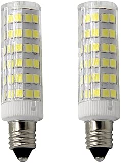 E11 LED Bulbs- 50W or 60W Equivalent halogen Repalcement 450 Lumens, Mini Candelabra Base,110, 120v,130 Volt,Daylight 6000K, Replaces T4 /T3 JD Type Clear E11 Light Bulb (Pack of 2) - coolthings.us