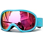 SPOSUNE Ski Goggles Over Glasses with Dual lens, Anti-fog Anti-UV Snow Goggle for Men Women Youth Skiing Snowmobile