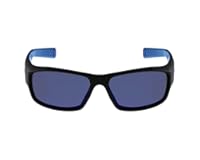 Grey with Flash Lens Brazen R Sunglasses, Matte Black/Military Blue