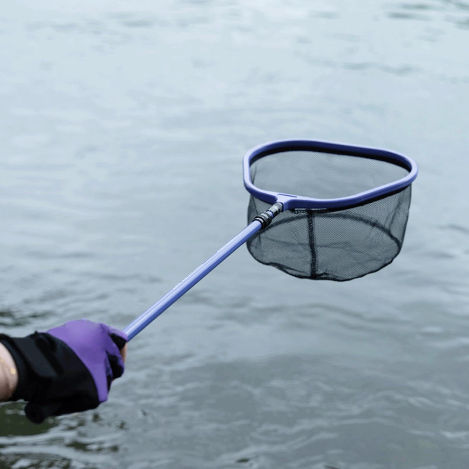 Guadino da pesca Attrezzatura Telescopica a Rete a Maglie con Lenza | Retino da Bass per Kayak, Barca, Stagno, Lago, Acqua Salata, Trota, Persico Trota e Pesce Gatto