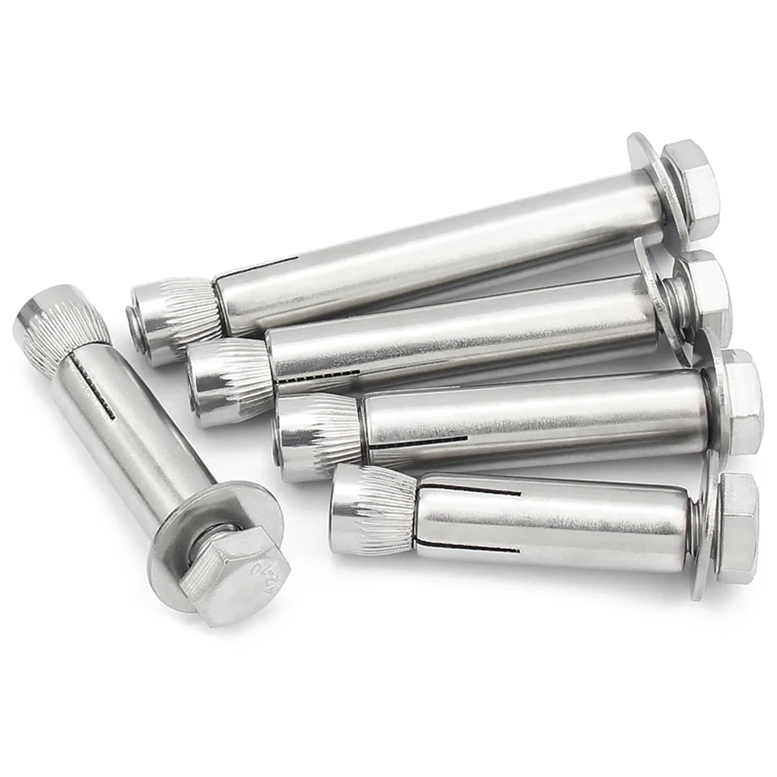 Tacos de expansión Pernos de expansión hexagonales externos M6 M8 M10 M12, tornillos fijación anclaje manguito acero inoxidable 304, longitud 50, 60, 100 y 120 mm(M8x120mm 2pcs)
