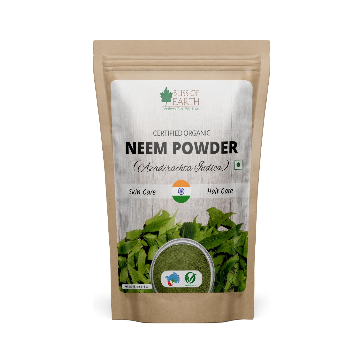 BLISS OF EARTH Organic Neem Leaves Acne Control Powder (453g)