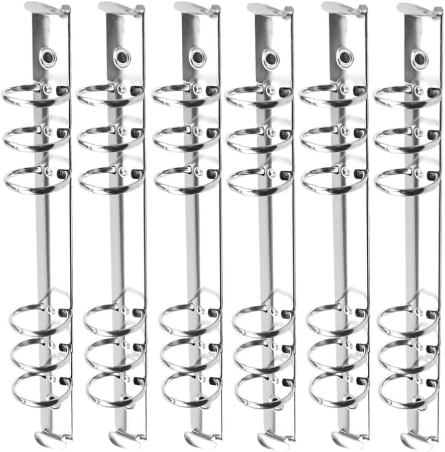 Amazon.co.jp BREWIX 6ピース メタルバインダーリングメカニズム 交換用 ルーズリーフノートブックバインダーリング 6穴O