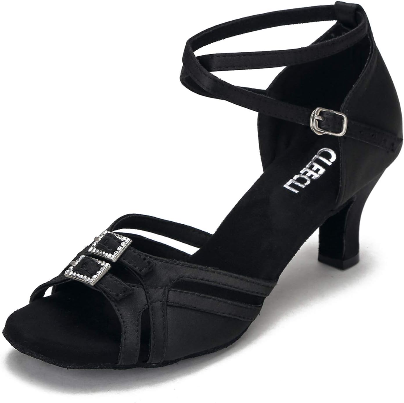 Women's Ballroom Salsa Latin Dance Shoes Adjustable Forefoot Desingn 2.5" Heel ZB11