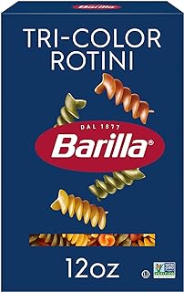 Barilla Tri-Color Rotini Pasta, 12 oz. Box - Non-GMO, Made with Durum Wheat Semolina - Kosher Certified