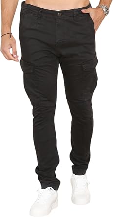 Soroor Cargo Pants for Men, Slim Fit Tapered Mens Cargo Pants, Tactical Pant for Men Work & Utility | Stretch Sateen Cotton