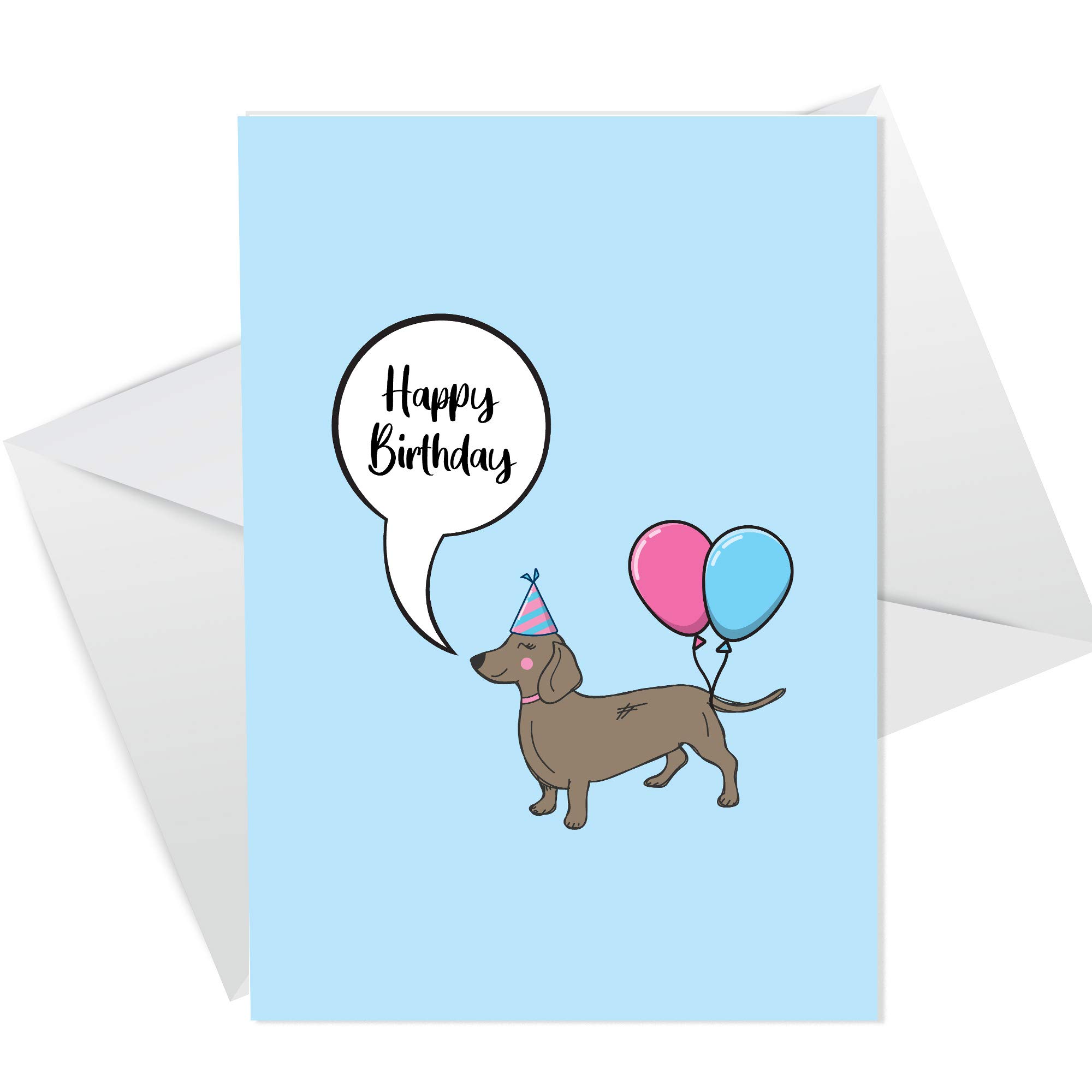 Funny Happy Birthday Card From The Dog For Mum Dad Husband Wife Dachshund