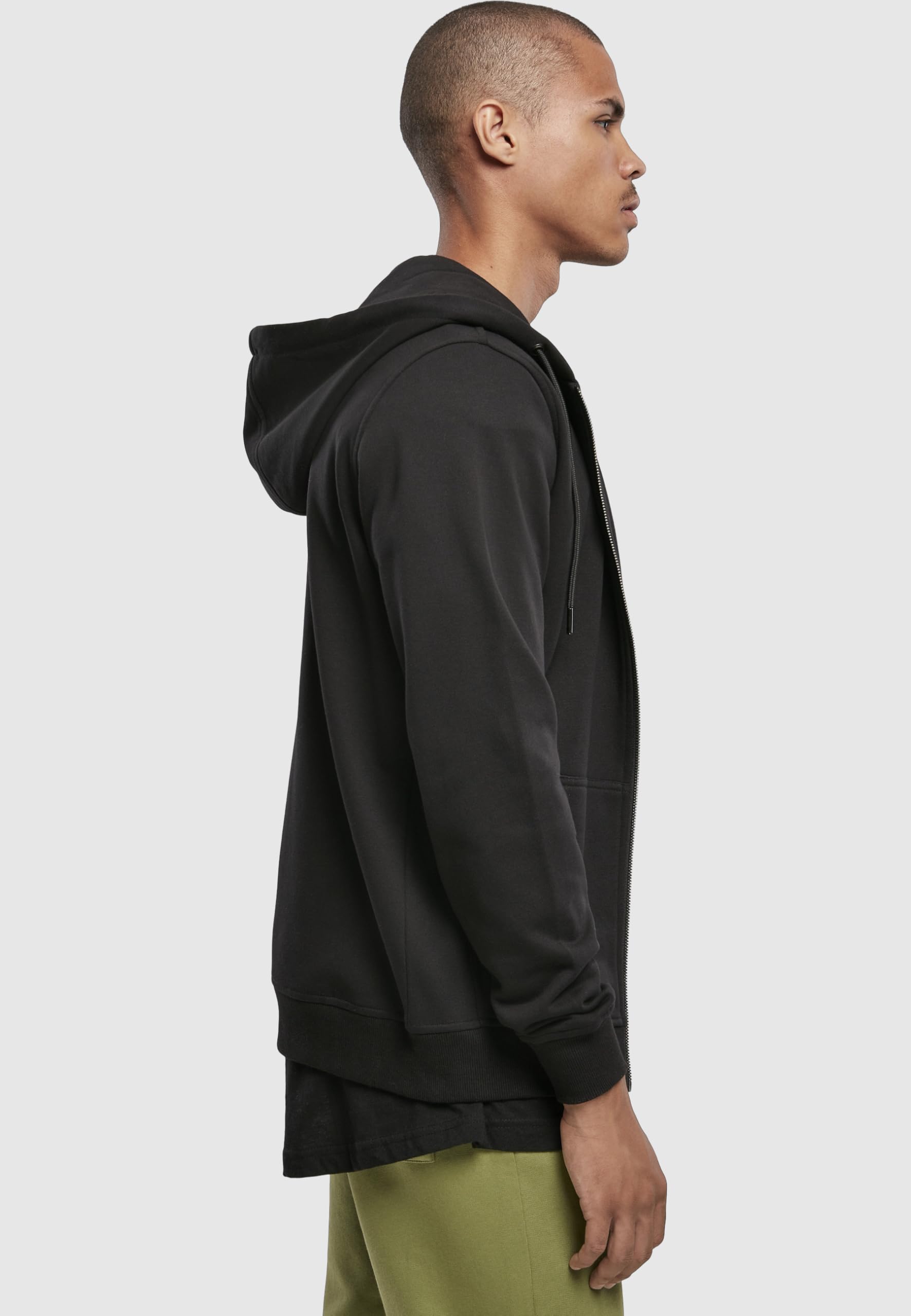 Urban Classics Herren Basic Terry Zip Hoody Strickjacke, Black, M Maglione Cardigan, Nero, M Uomo