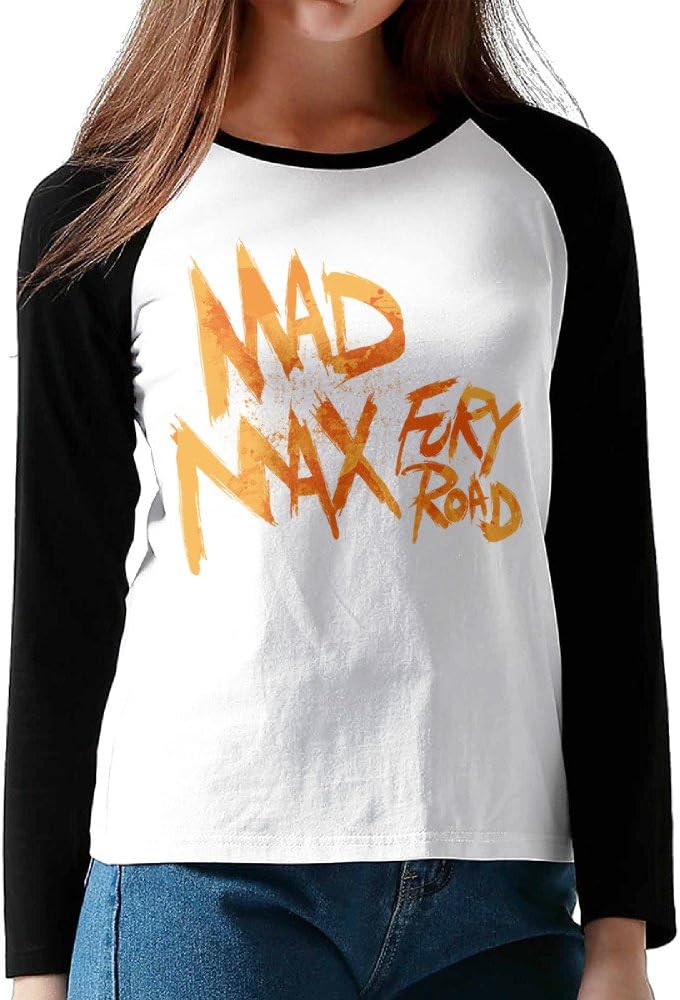 Minloo L Women's Mad Max Fury Road Long Baseball Shirt Size XL Black