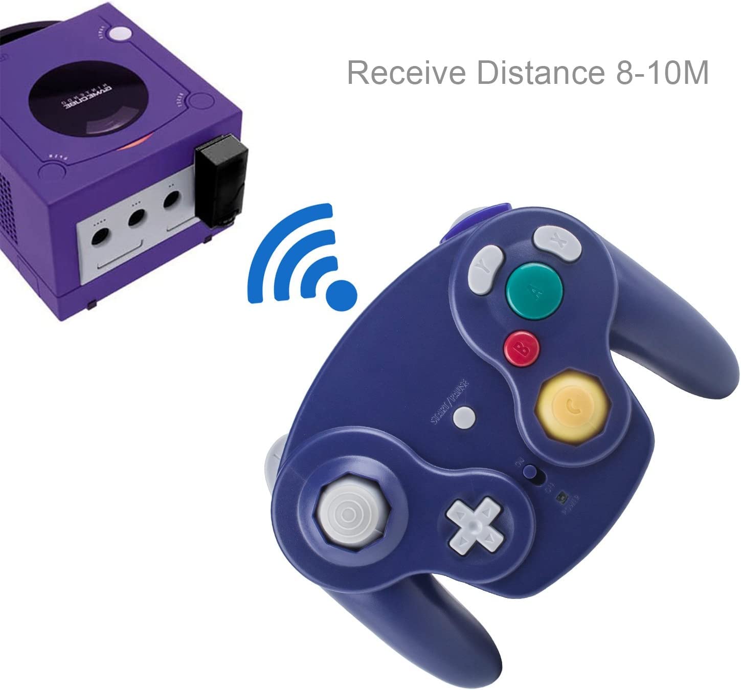 Manette de jeu sans fil de rechange 2,4 G, Bluetooth, NGC, avec adaptateur récepteur pour Wii U, Gamecube, NGC, GC