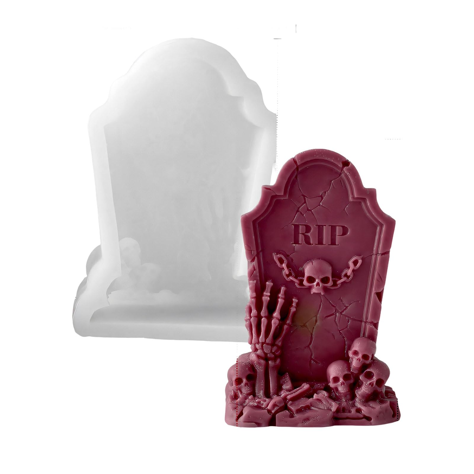 Whoasyst Food Grade Silicone Tombstone for Creative Making and Halloween Party Decorations Candlewax