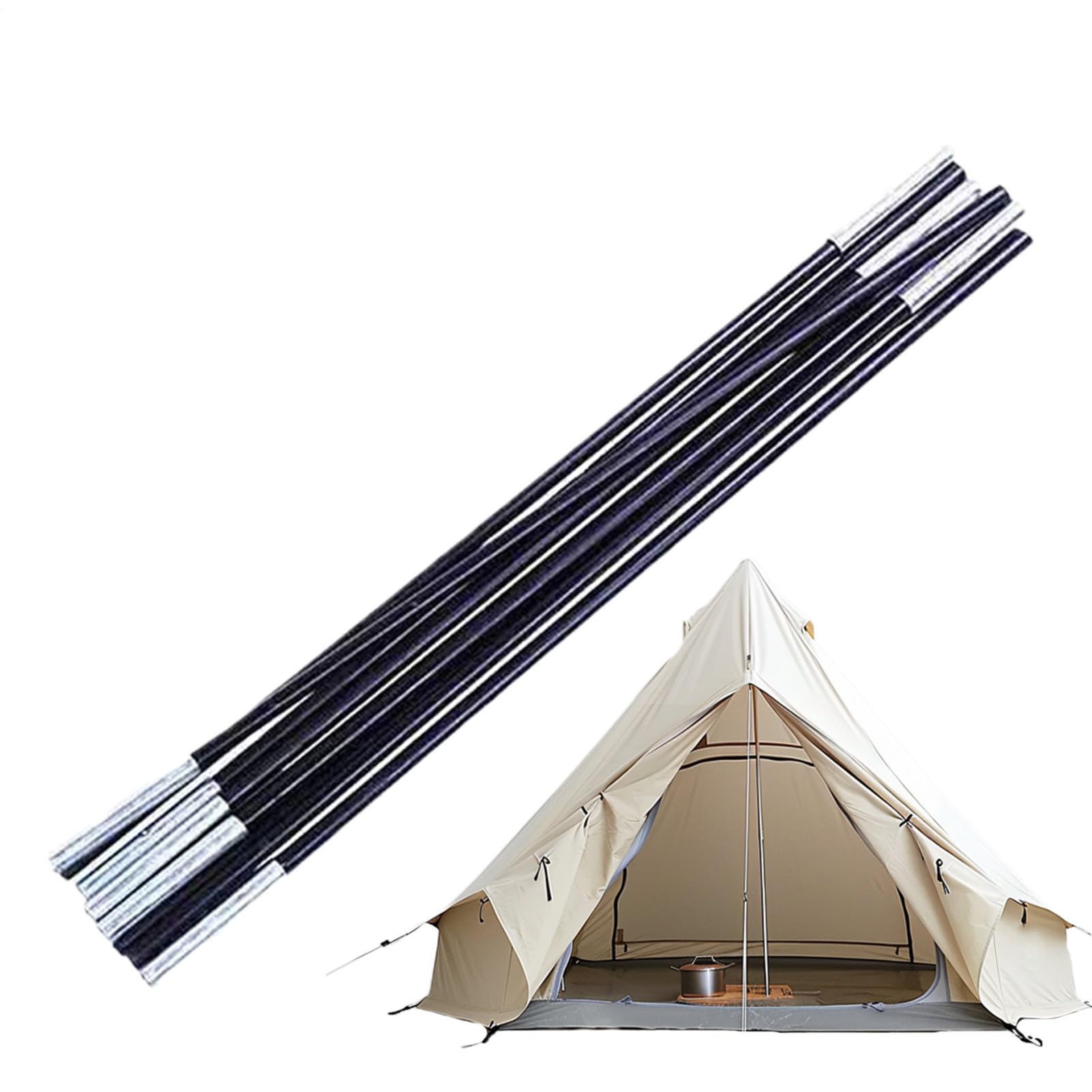 Aste di ricambio per tenda Ricambi Flessibili, Regolabili | per tenda durevole Per attività outdoor come escursionismo, trekking, backpacking, spiaggia e per caccia