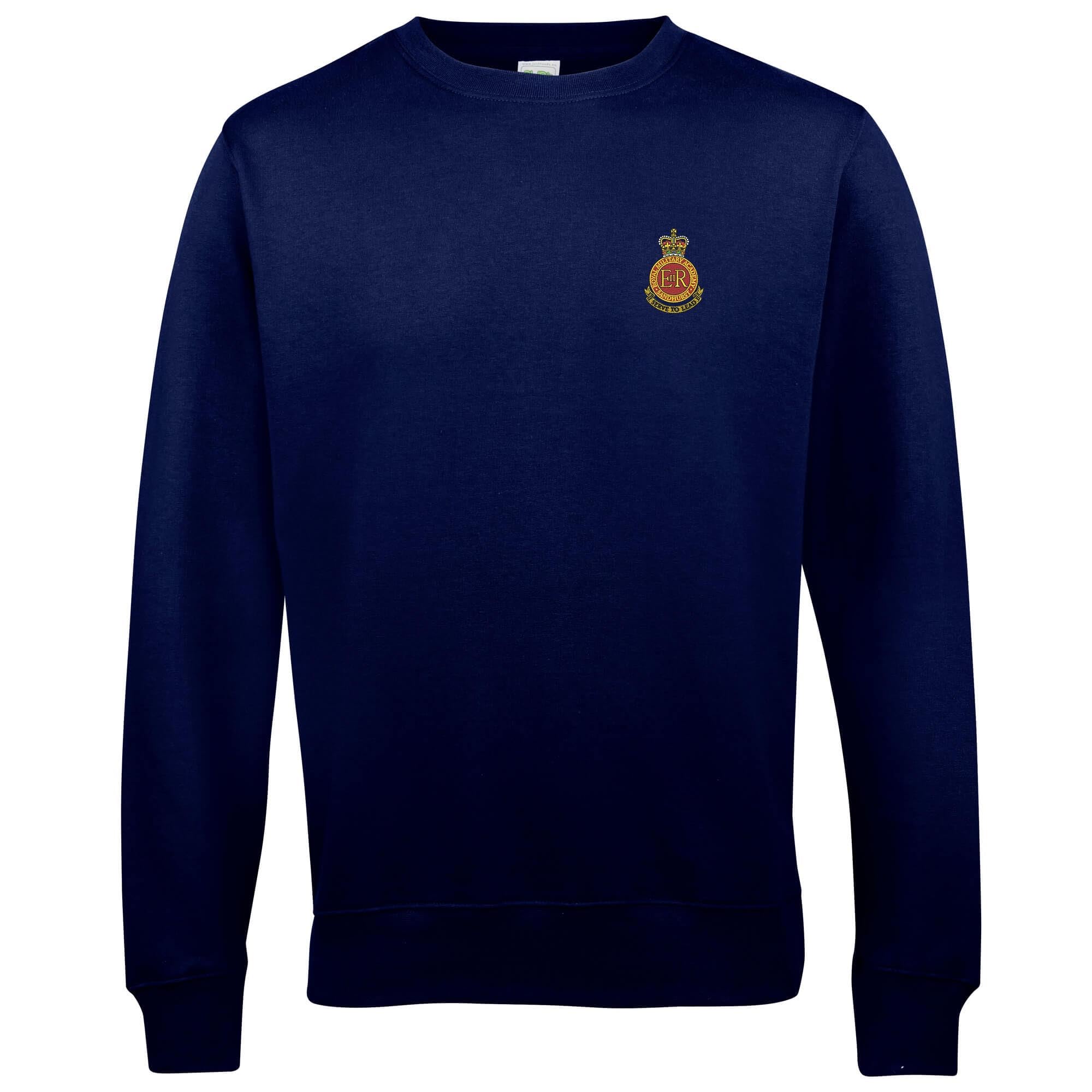 The Military Store Men's Navy Royal Military Academy Sandhurst Embroidered Sweatshirt, Medium