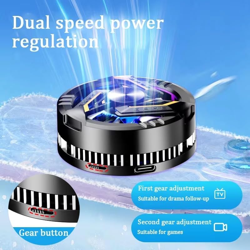 Image of BKN Fast Ultra Cooling Mobile AC Fan Magnetic Radiator | Mobile Cooler USB Powered Fan Cooling Radiator Game Cooler -3 degree for Mobile Phone Gaming, Live Streaming (GT28 fan)