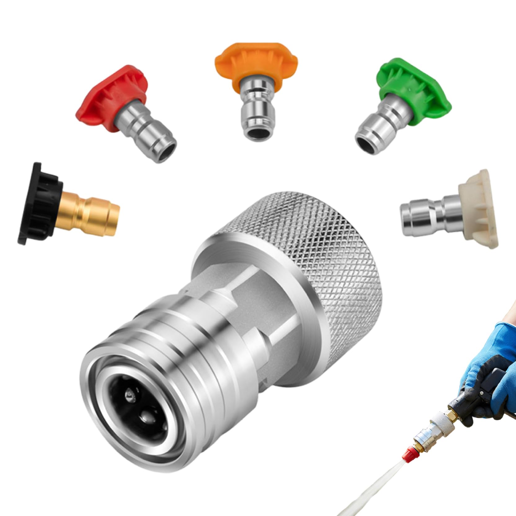Adaptateur tuyau d'arrosage vers nettoyeur haute pression anti-fuite avec buses
