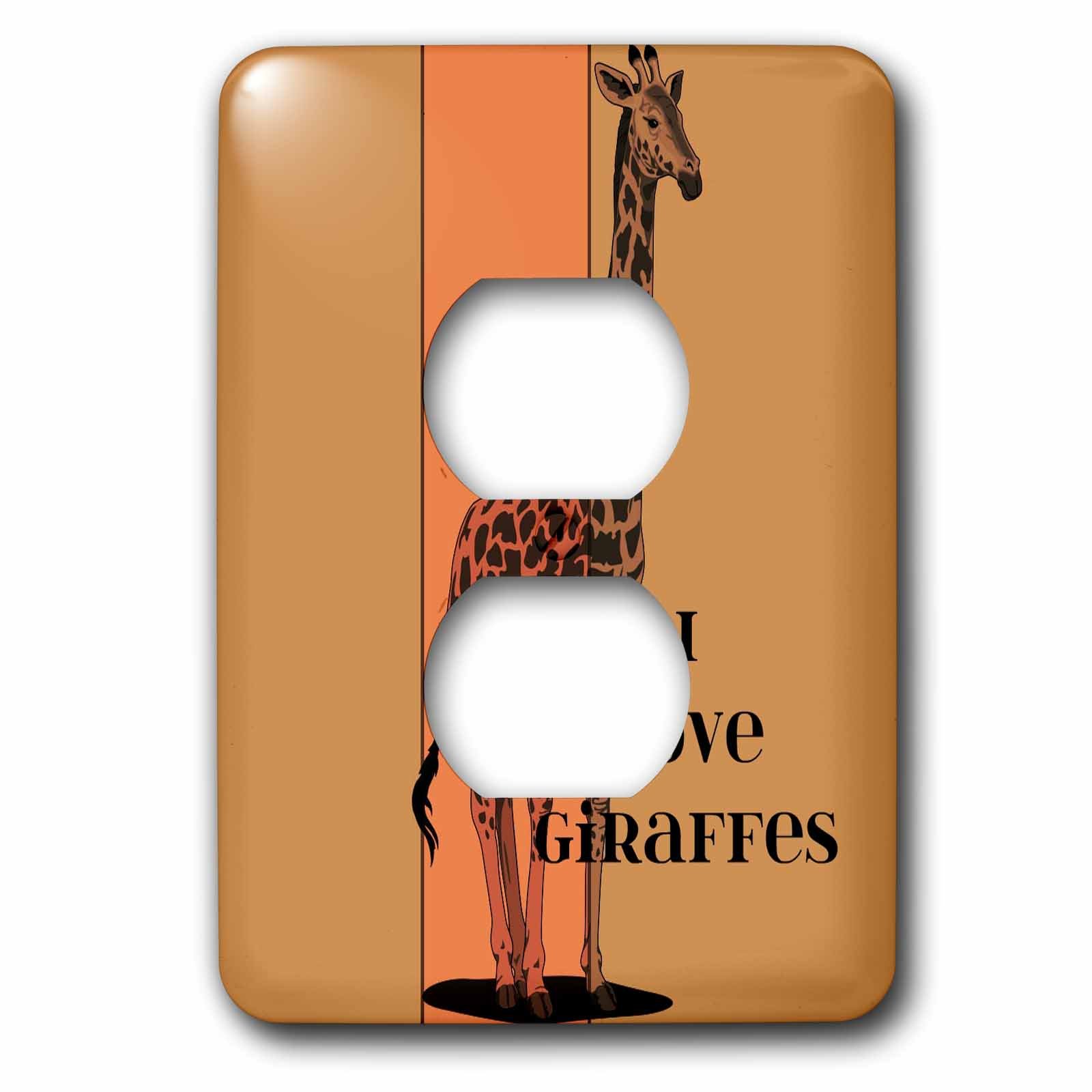 Girafe mignonne 3dRose LSP 54471 6 interrupteur mural pour chambre