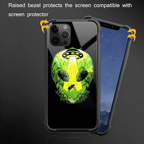 Vista 136 de Funda para iPhone 13 - Nebula Wolf vidrio templado trasero y silicona suave TPU Shock funda protectora Lobo de Nebula.