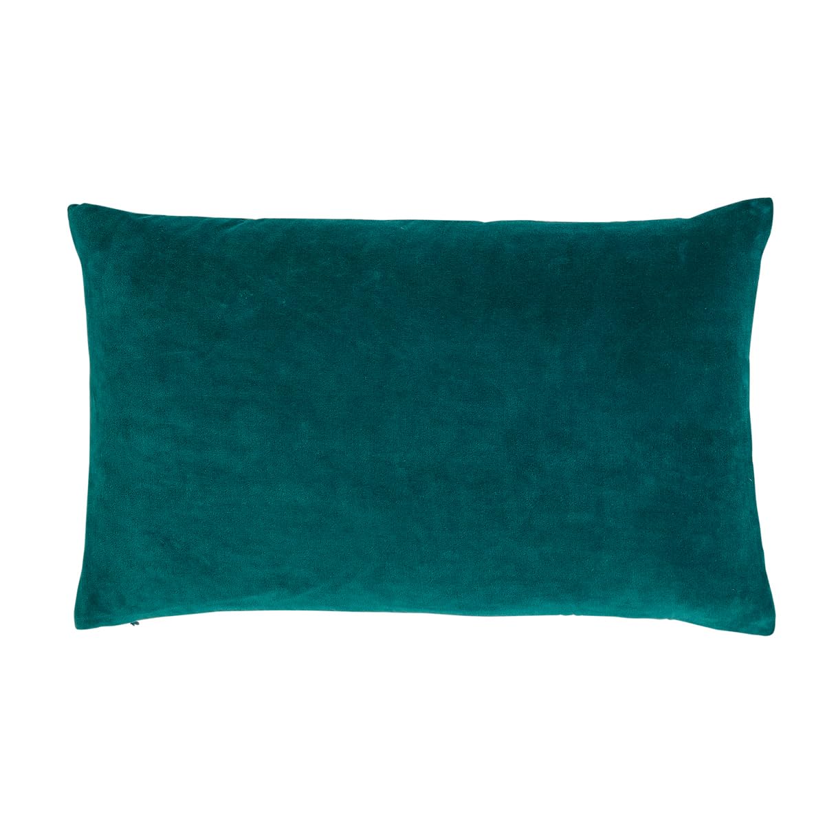 Christy Jaipur Luxury Filled Cushions| Silky Cotton Velvet | Plush and Quilted | Generously Filled | 30cm x 50cm | Peacock Blue Green