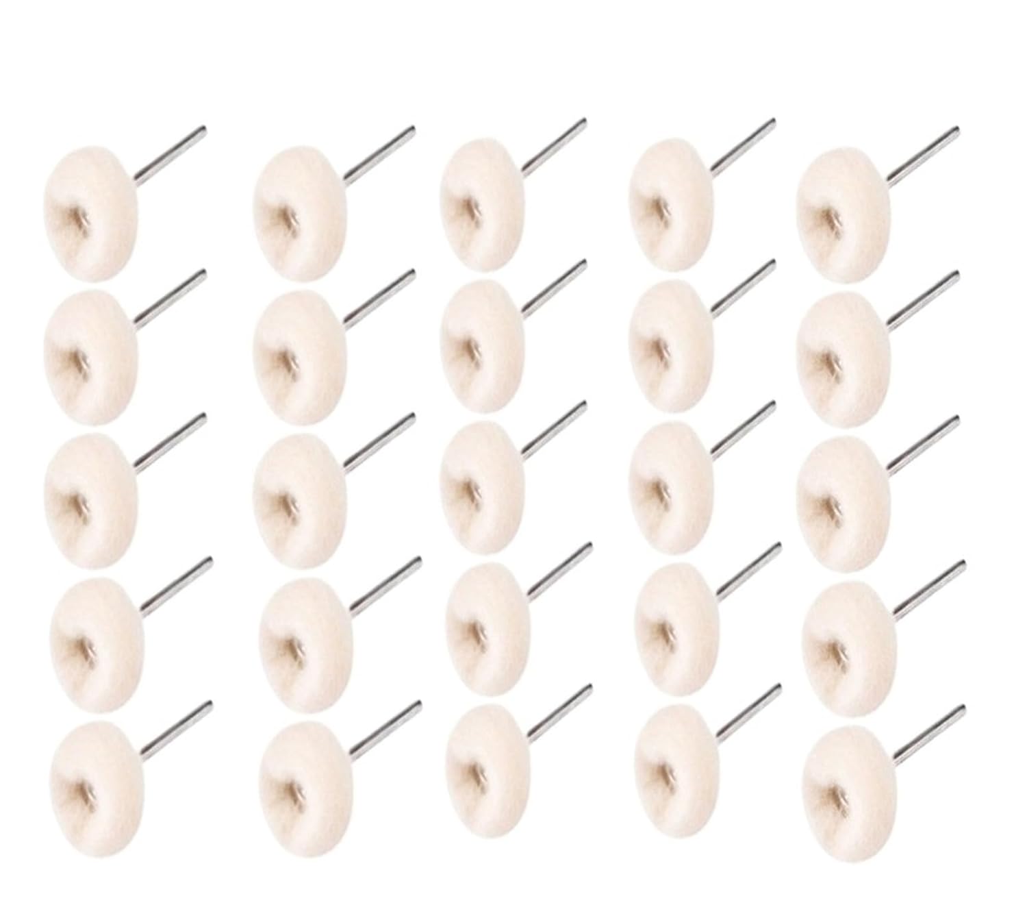 5-50PCS Nylon Mini Drill Abrasive Brush 2.35mm 3mm Shank Buffing Polishing Wheel Rust Remover，Compatible for Dremel Rotary Tool Accessories(White,2.35mm shank-50pcs)