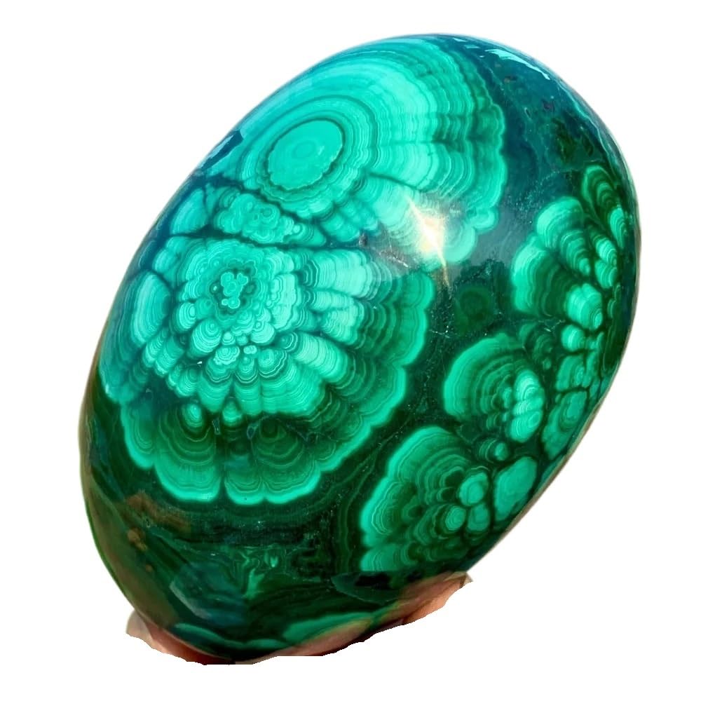 AARTERZZA 1pc 310-400g Malachite Crystal Eggs Gems Room Decoration